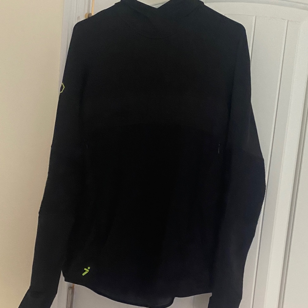 Storelli Goalkeeper Black Hooded Sweatshirt with Yellow Accents